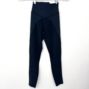 Aerie Offline Womens Goals 7/8 Leggings Size S Ribbed Active High Waist Gray